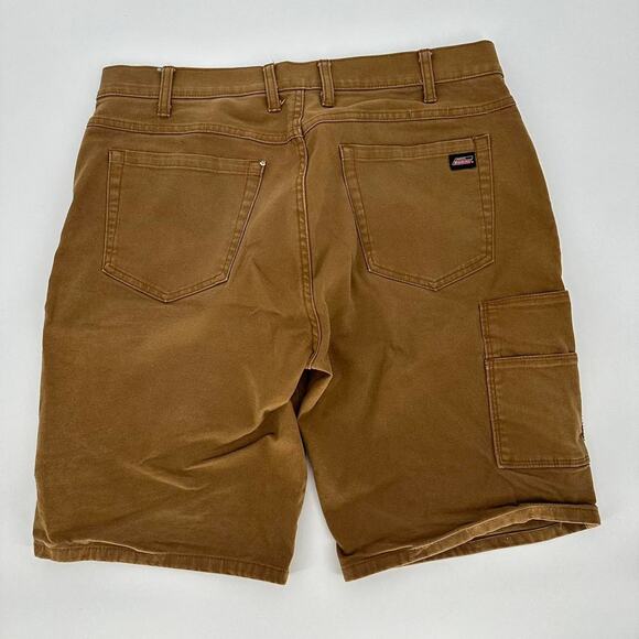 Y2K Dickies Carpenter canvas shorts men’s size 34 x 10 faded brown. - Picture 2 of 6